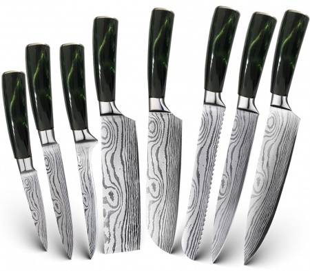 Купить Xiaomi Spetime 8-Pieces Kitchen Knife Set Green (GE03KN8)
