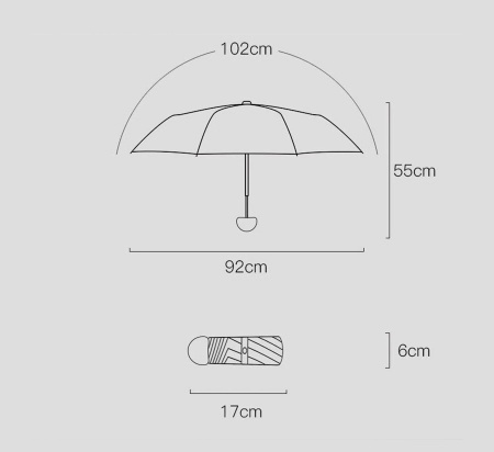 Купить Xiaomi Zuodu Fashionable Umbrella Gray