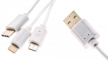 Купить Кабель для зарядки USB-A/MicroUSB/USB-C/Lightning