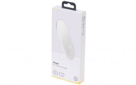 Купить Xiaomi Baseus Simple 2 in 1 Wireless Charger белый