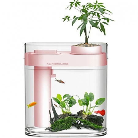 Купить Xiaomi Descriptive Geometry Amphibious Fish Tank (HF-JHYGQC 001) Pink