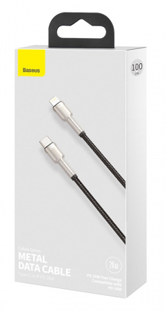 Купить Baseus Cafule Series Metal Data Cable Type-C to iP PD 20W 1m Black (CATLJK-A01)