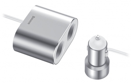 Купить Baseus High Efficiency One to Two Cigarette Lighter Silver