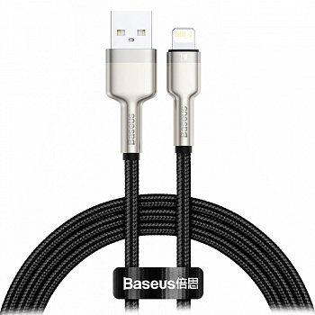 Купить Baseus Cafule Series Metal Data Cable USB 2.0 - Lightning 2.4A 1м Black (CALJK-A01)