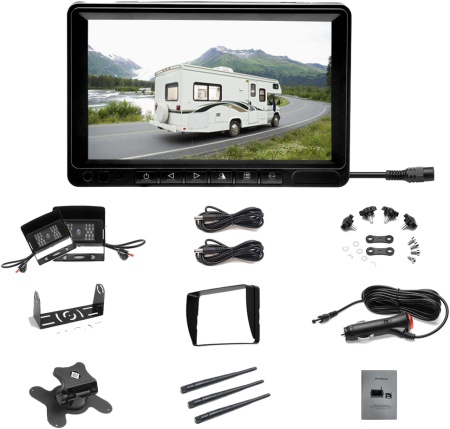 Купить  7” LCD Wireless Reversing Monitor + 2 Wireless Backup Cameras KIT YWD-W1
