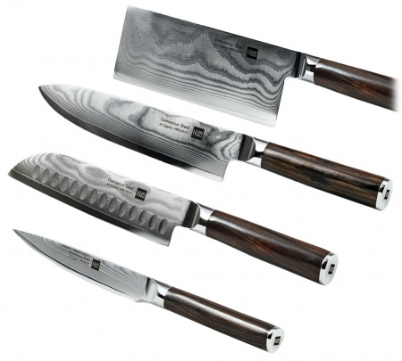 Купить Xiaomi HuoHou Knife Set (HU0073) Fire Damascus Steel 67 Layers HRC60+/-2  