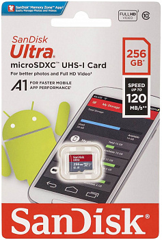 Купить SanDisk Ultra 256GB microSDXC Class 10 (SDSQUA4-256G-GN6MN)