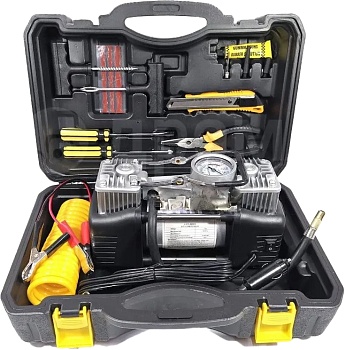 Купить Car Air Сompressor Kit 2 in 1 Black