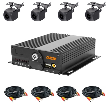Купить Комплект мониторинга транспорта CARCAM MVR KIT 4422/141X4/DC-BNCX20