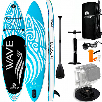 Купить Kesser Inflatable SUP Board 366*75*15 Wave Light Blue 