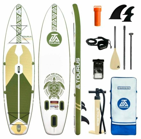 Купить Tourus Inflatable SUP Board 320x84x15cm Green and White, TS-SM01