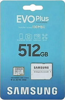 Купить Samsung EVO Plus 512GB microSDXC UHS-I (MB-MC512SA/CN)