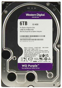 Купить WD HDD 6TB, SATA III, 3.5" (WD63PURU)