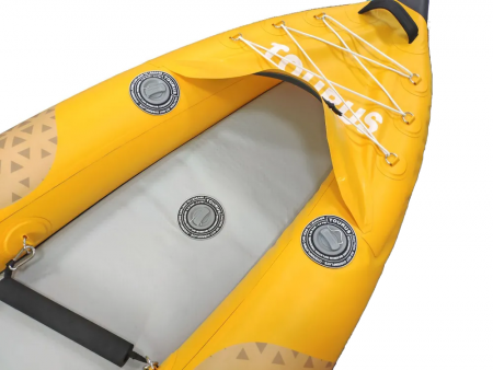Купить Tourus Inflatable One Seats Kayak 328×85×23cm Yellow and Grey, TS-K01