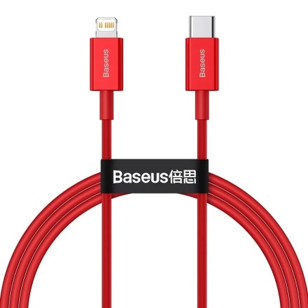 Купить Baseus Superior Series Fast Charging, Type-C - Lightning, 20W, 1 м, Red (CATLYS-A09)