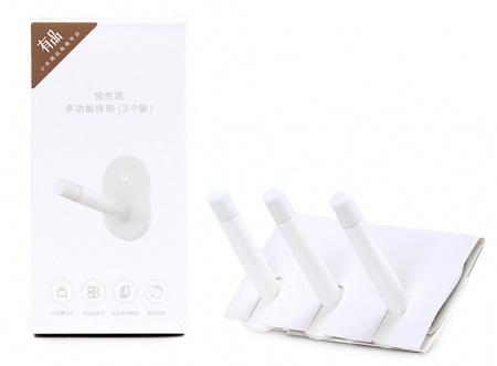 Купить Xiaomi HL Multi-function 3M Adhesive Wall Hooks White (3 шт.)