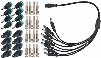 Купить Комплект разъёмов для подключения 8 аналоговых камер