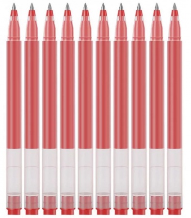 Набор Ручек Xiaomi Mi Gel Pen Red (10шт) (MJZXB02WC)