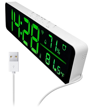 Купить CARCAM Tuya WiFi Temperature and Humidity Sensor with Clock Function SZ-01T