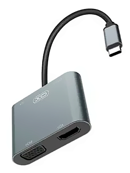 Купить XO Type-C to HDMI+VGA Converter (XO-HUB001)