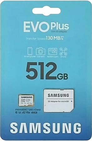Купить Samsung EVO Plus 512GB microSDHC Class 10 (MB-MC512KA/KR)
