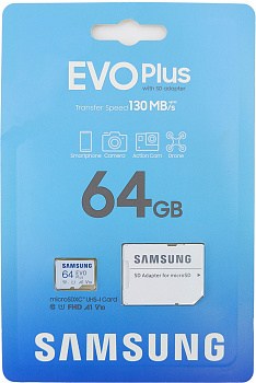 Купить Samsung EVO Plus 64GB microSDXC Class 10 (MB-MC64KA/EU)