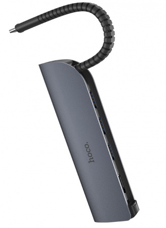 Купить Type-C Хаб HOCO HB13 Easy connect (USB3.0-3+HDMI+Type-C PD 60W)