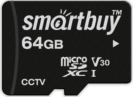 Купить SmartBuy microSDXC 64Gb Class10 U3 V30 (SB64GBSDCCTV)