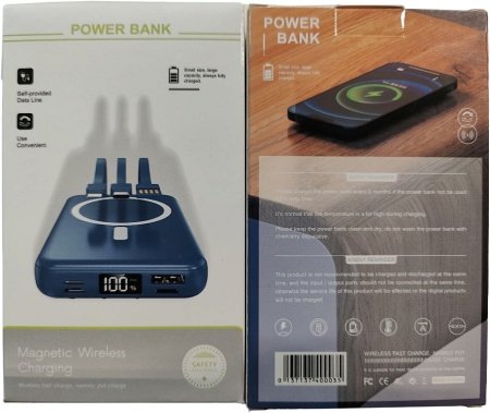 Купить Power Bank Magnetic Wireless Charging 20000mAh Black