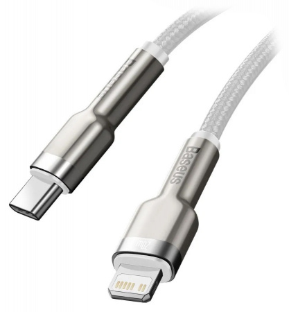 Купить Baseus Cafule Series Metal Data Cable Type-C to iP PD 20W 1m White (CATLJK-A02)