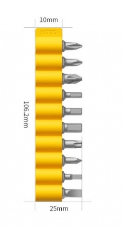 Купить Xiaomi Hoto Screwdriver Bit Set 25mm 10шт (QWLSD002)