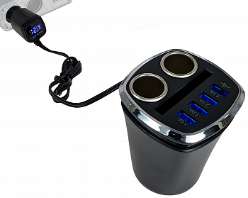 Купить Shunwei 2 Way Cigarette Lighter Socket With 4 USB Port (SD-1931C)
