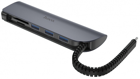 Купить Type-C хаб HOCO HB17 Easy connect (USB3.0-3+SD+TF)