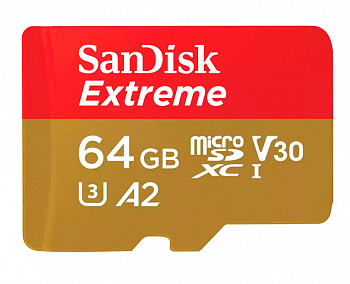 Купить SanDisk Extreme 64GB microSDXC UHS-I (SDSQXAH-064G-GN6MN)