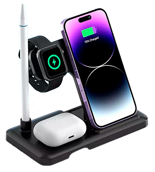 Купить XO 4-in-1 Foldable Wireless Charging Holder (XO-WX033) Black