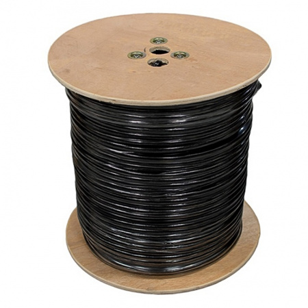 Купить Кабель коаксиальный RG-59U, 75 Ом (CCA, AL) + 2x0.75 мм2 CCA, чёрный, 10 м