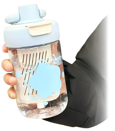 Купить Bing Ba Cup Fruit Tea Cup with Handle 600ml (ALX-022) Blue