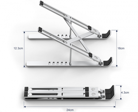 Купить Подставка для ноутбука Wiwu Laptops S400 Silver
