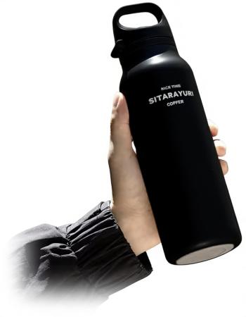 Купить Sitarayuri Vacuum Insulated Bottle 600ml (ZF-071) Black